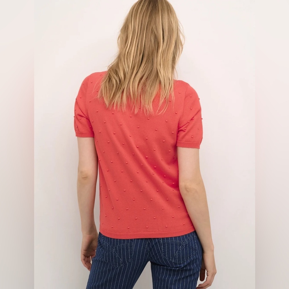 Cream Coral Knit Top | Size Large - Picture 8 of 8